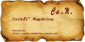 Csikó Magdolna névjegykártya